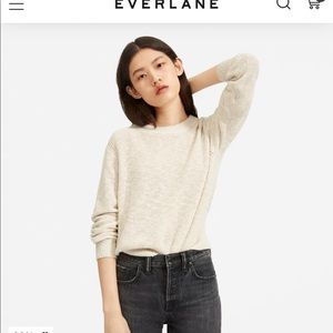 Everlane Cotton Linen Crew in Sand Size Medium